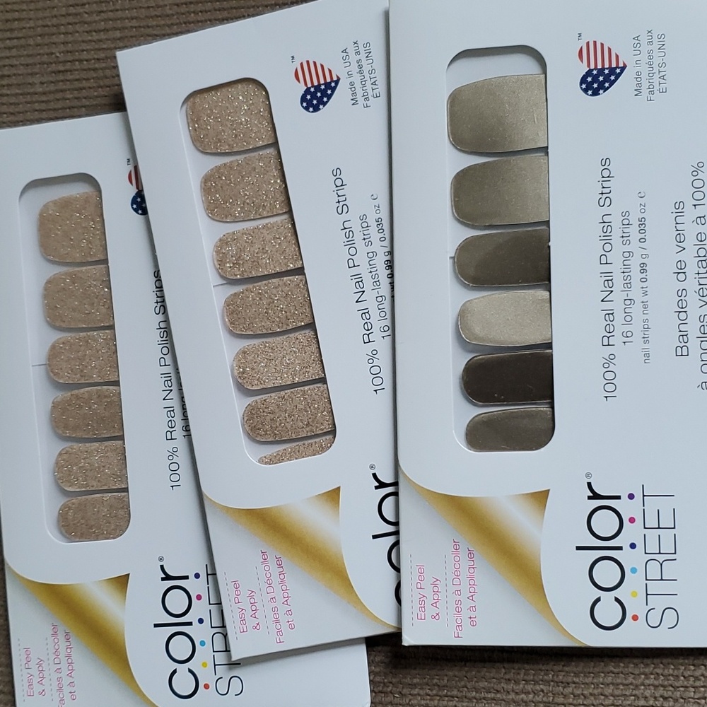 Color Street nails Morganite Delight & Stay Golden